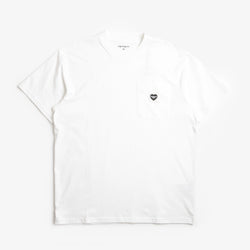 thumbnail Carhartt WIP Pocket Heart T-Shirt, White Black, Detail Shot 1