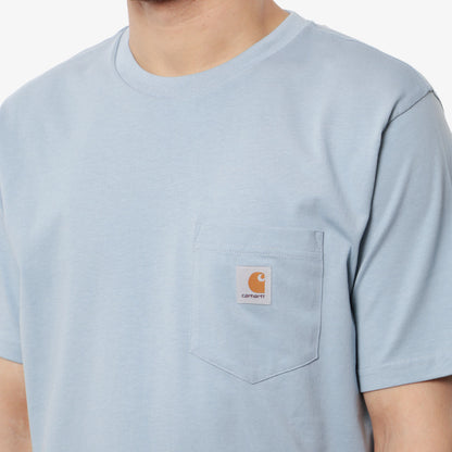 Carhartt WIP Pocket T-Shirt, Misty Sky, Detail Shot 2