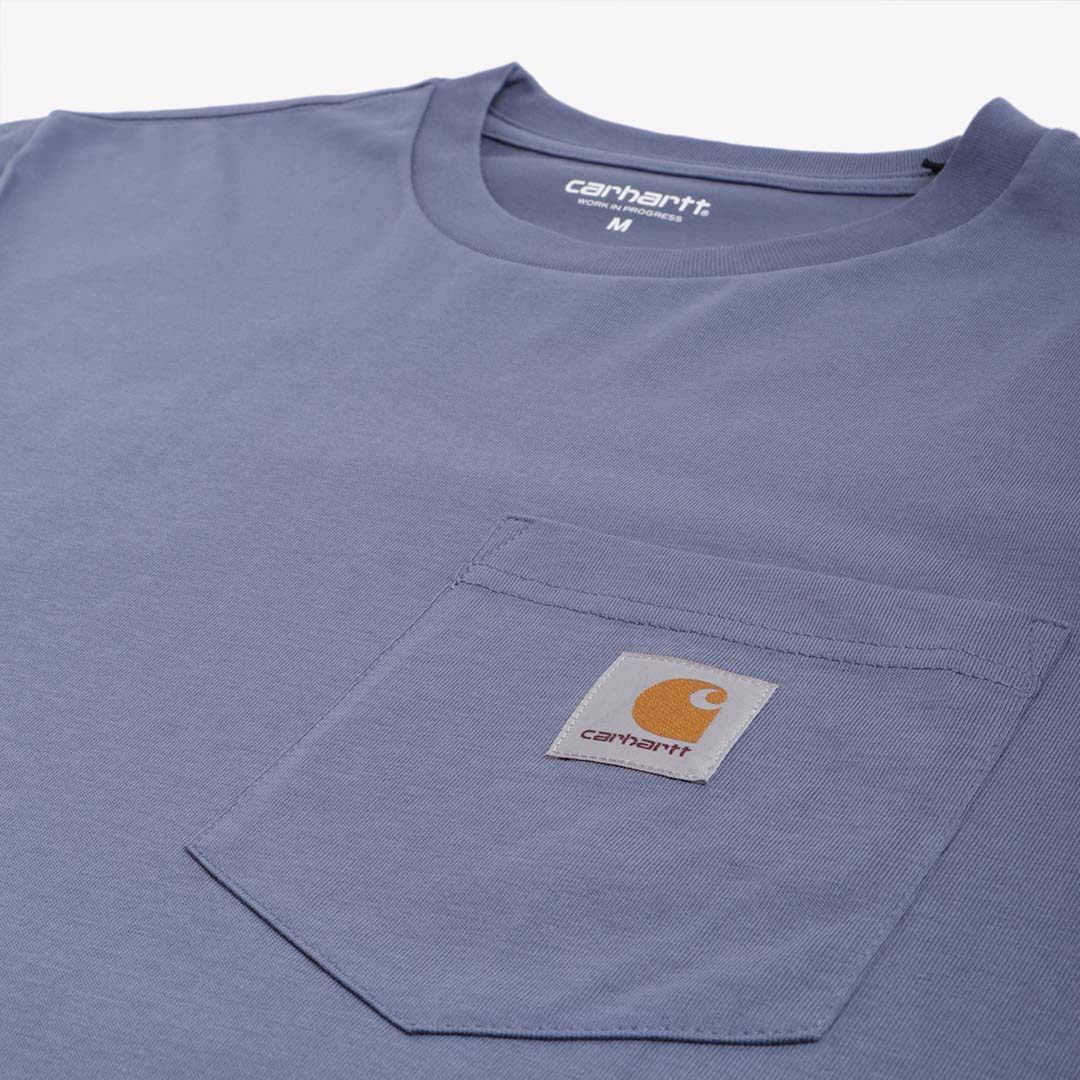 Carhartt WIP Pocket T-Shirt, Hudson Blue, Detail Shot 2