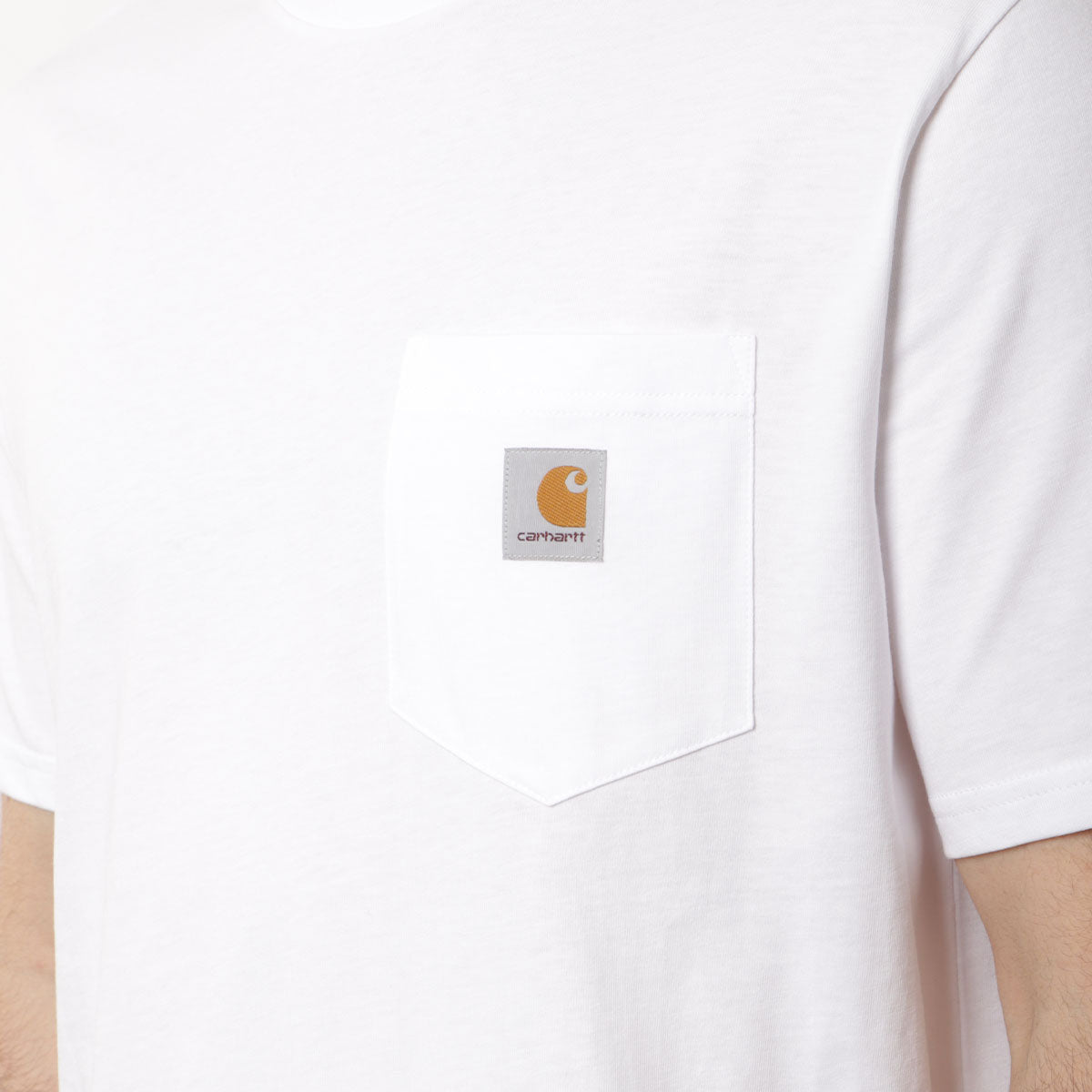 Carhartt WIP Pocket T-Shirt, White, Detail Shot 2