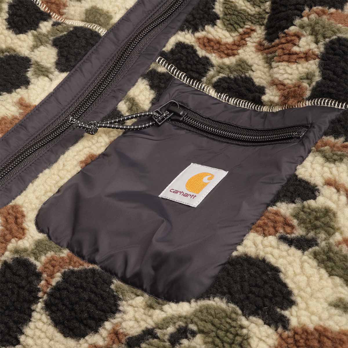 main Carhartt WIP Prentis Liner, Camo Duck Jacquard  Green  Black, Detail Shot 2