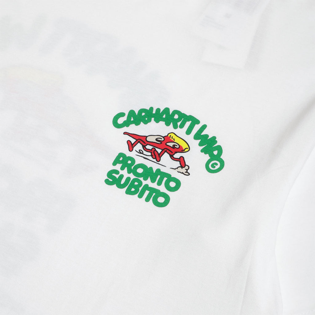 Carhartt WIP Pronto T-Shirt, White, Detail Shot 3