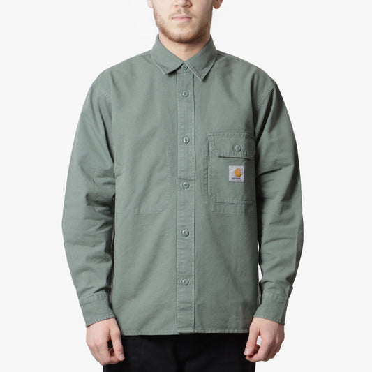Carhartt WIP Reno Shirt Jacket, Park (Garment Dyed), Detail Shot 1
