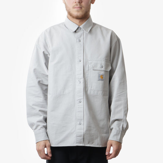 Carhartt WIP Reno Shirt Jacket, Sonic Silver (Garment Dyed), Detail Shot 1