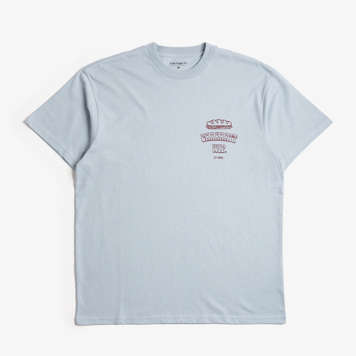 Carhartt WIP Sandwich T-Shirt, Blue Fog, Detail Shot 2