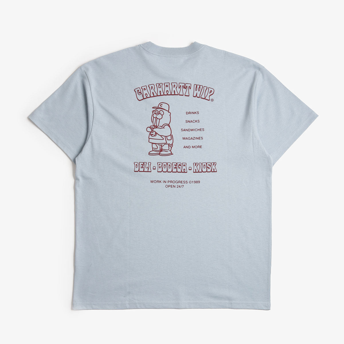 Carhartt WIP Sandwich T-Shirt, Blue Fog, Detail Shot 1