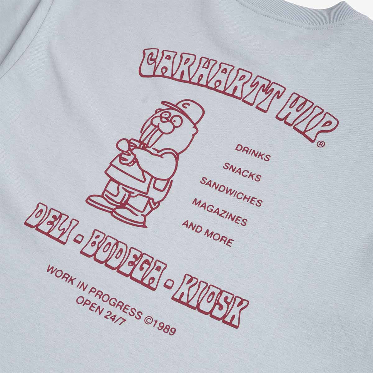 Carhartt WIP Sandwich T-Shirt, Blue Fog, Detail Shot 4