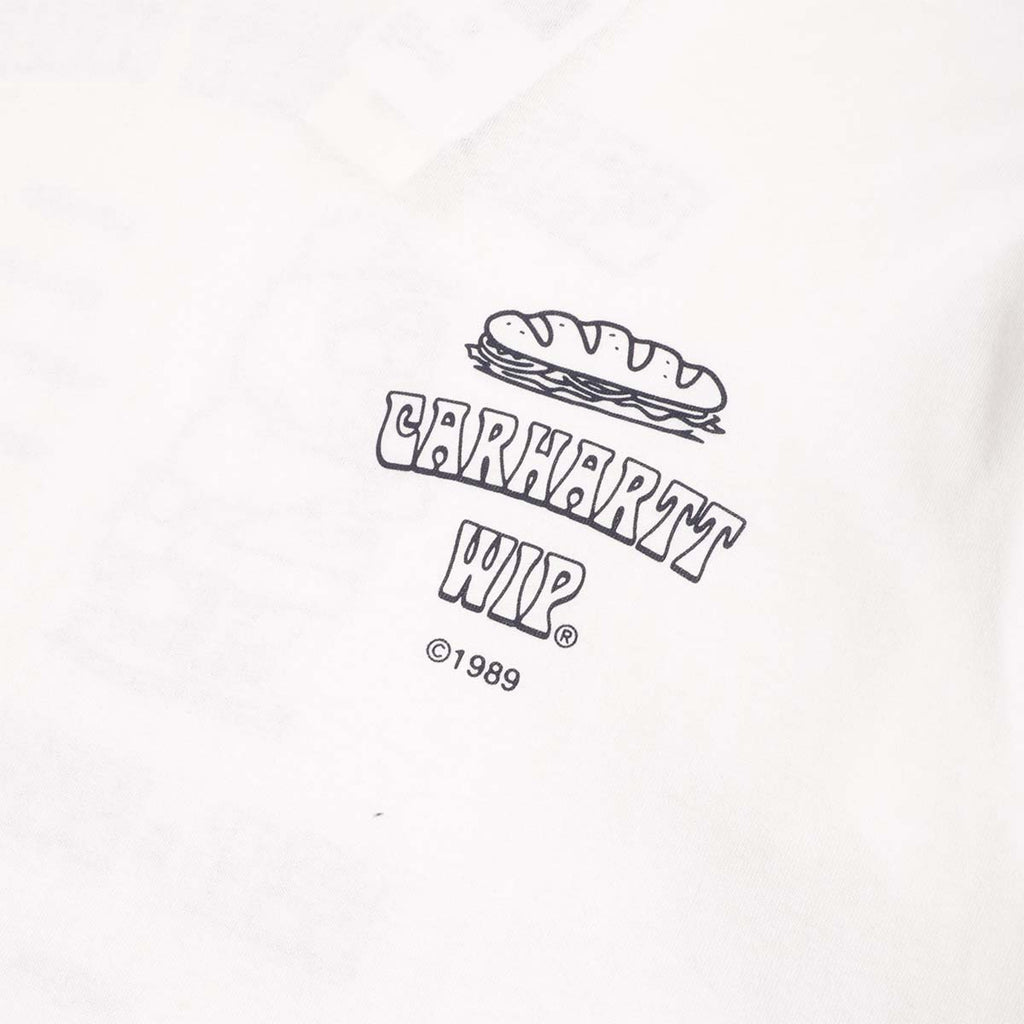 Carhartt WIP Sandwich T-Shirt, White, Detail Shot 3