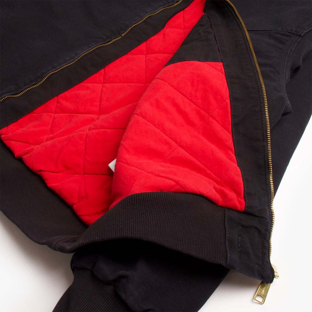 Carhartt WIP Santa Fe Jacket, Black (Grind Wash), Detail Shot 4
