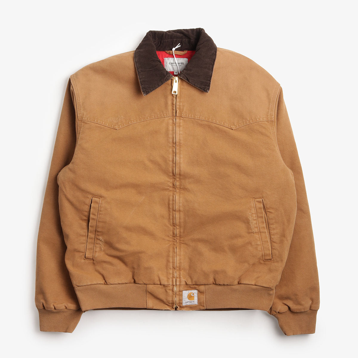 Carhartt WIP Santa Fe Jacket, Hamilton Brown Tobacco (Grind Wash), Detail Shot 1