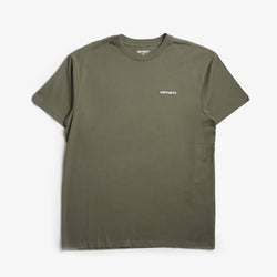 thumbnail Carhartt WIP Script Embroidery T-Shirt, Leaf White, Detail Shot 1