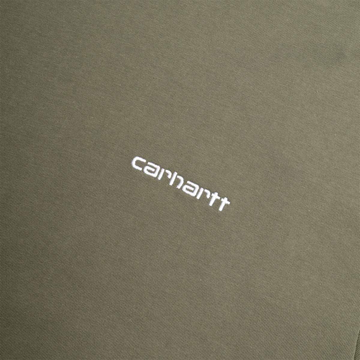 Carhartt WIP Script Embroidery T-Shirt, Leaf White, Detail Shot 3