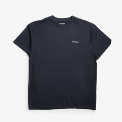 thumbnail Carhartt WIP Script Embroidery T-Shirt, Deep Night White, Detail Shot 1