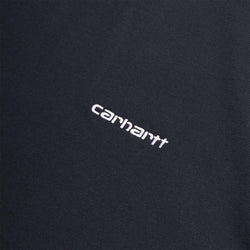 thumbnail Carhartt WIP Script Embroidery T-Shirt, Deep Night White, Detail Shot 2