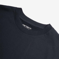 thumbnail Carhartt WIP Script Embroidery T-Shirt, Deep Night White, Detail Shot 3