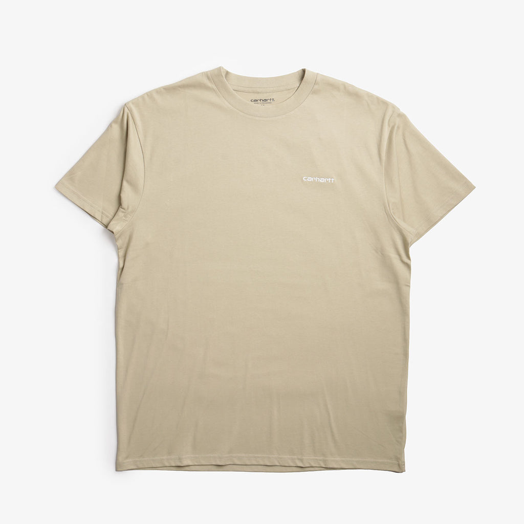 Carhartt WIP Script Embroidery T-Shirt, Barchan White, Detail Shot 1