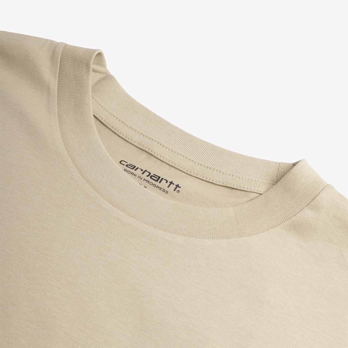 main Carhartt WIP Script Embroidery T-Shirt, Barchan White, Detail Shot 3