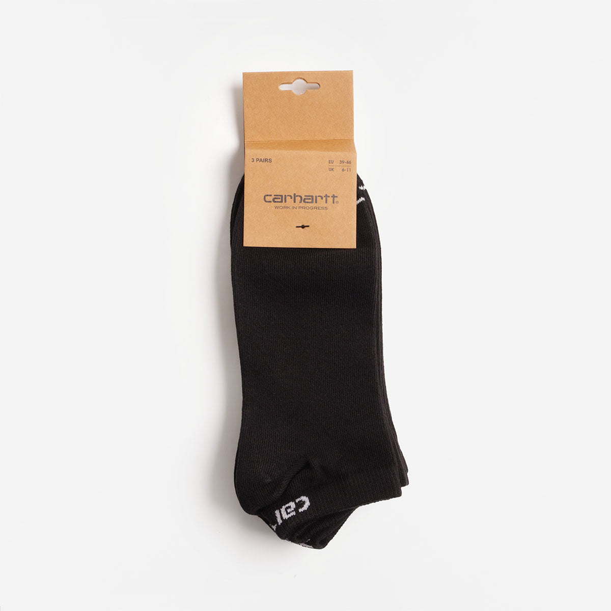 Carhartt WIP Script Sneakers Socks 3 Pack, Black White + Black White, Detail Shot 1