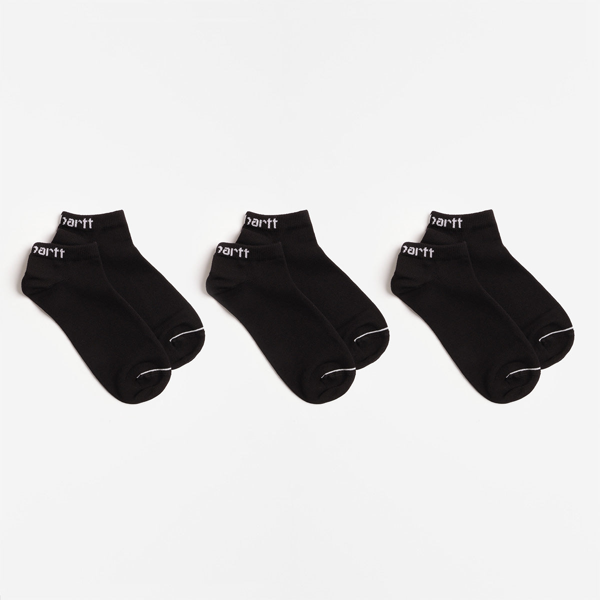 Carhartt WIP Script Sneakers Socks 3 Pack, Black White + Black White, Detail Shot 2