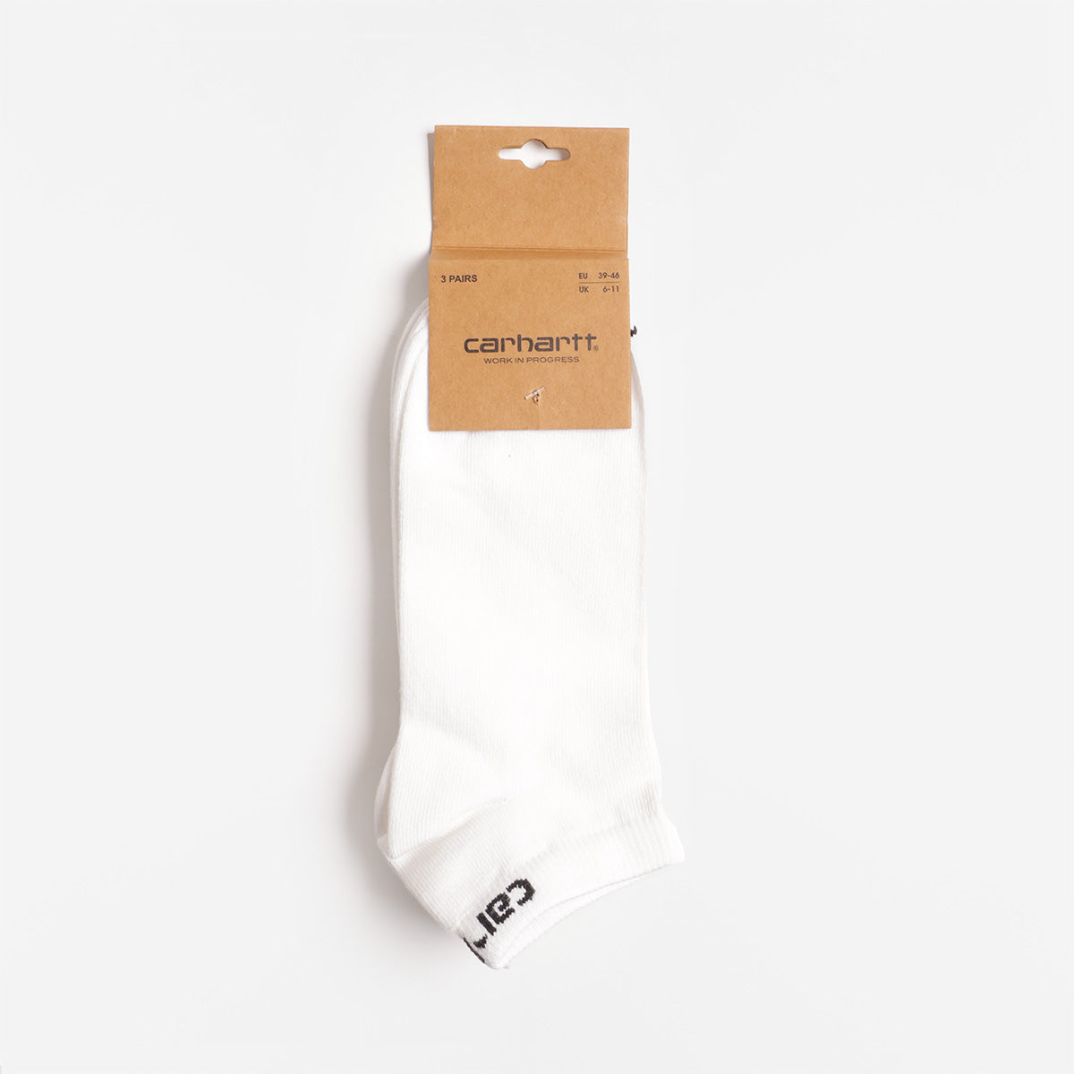 Carhartt WIP Script Sneakers Socks 3 Pack, White Black + White Black, Detail Shot 1