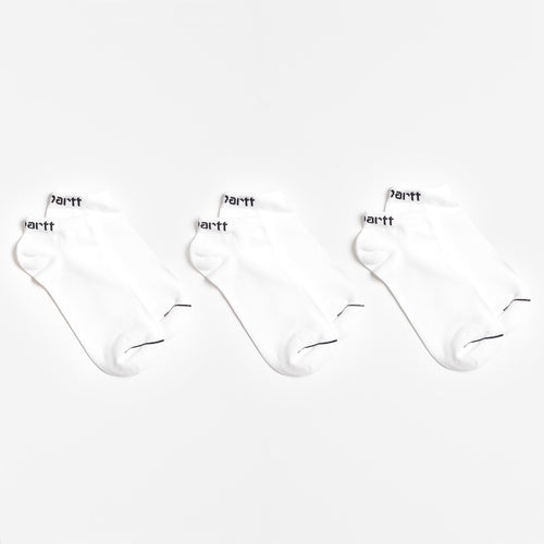 Cuff and logo detail, Script Sneakers Socks 3 Pack