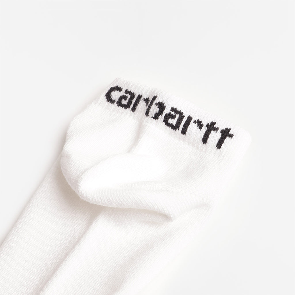 Carhartt WIP Script Sneakers Socks 3 Pack, White Black + White Black, Detail Shot 3