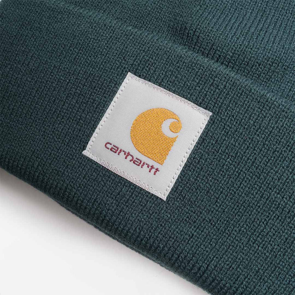 Carhartt WIP Short Watch Hat, Dark Fir, Detail Shot 3