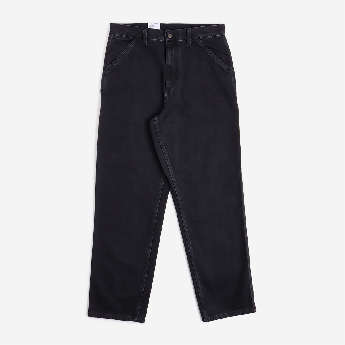 main Carhartt WIP Single Knee Pant, Black (Stone Washed), Detail Shot 2