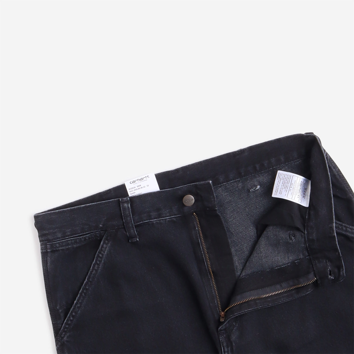 main Carhartt WIP Single Knee Pant, Black (Stone Washed), Detail Shot 3