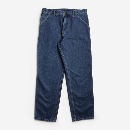 Carhartt WIP Single Knee Pant in Blue, front view
