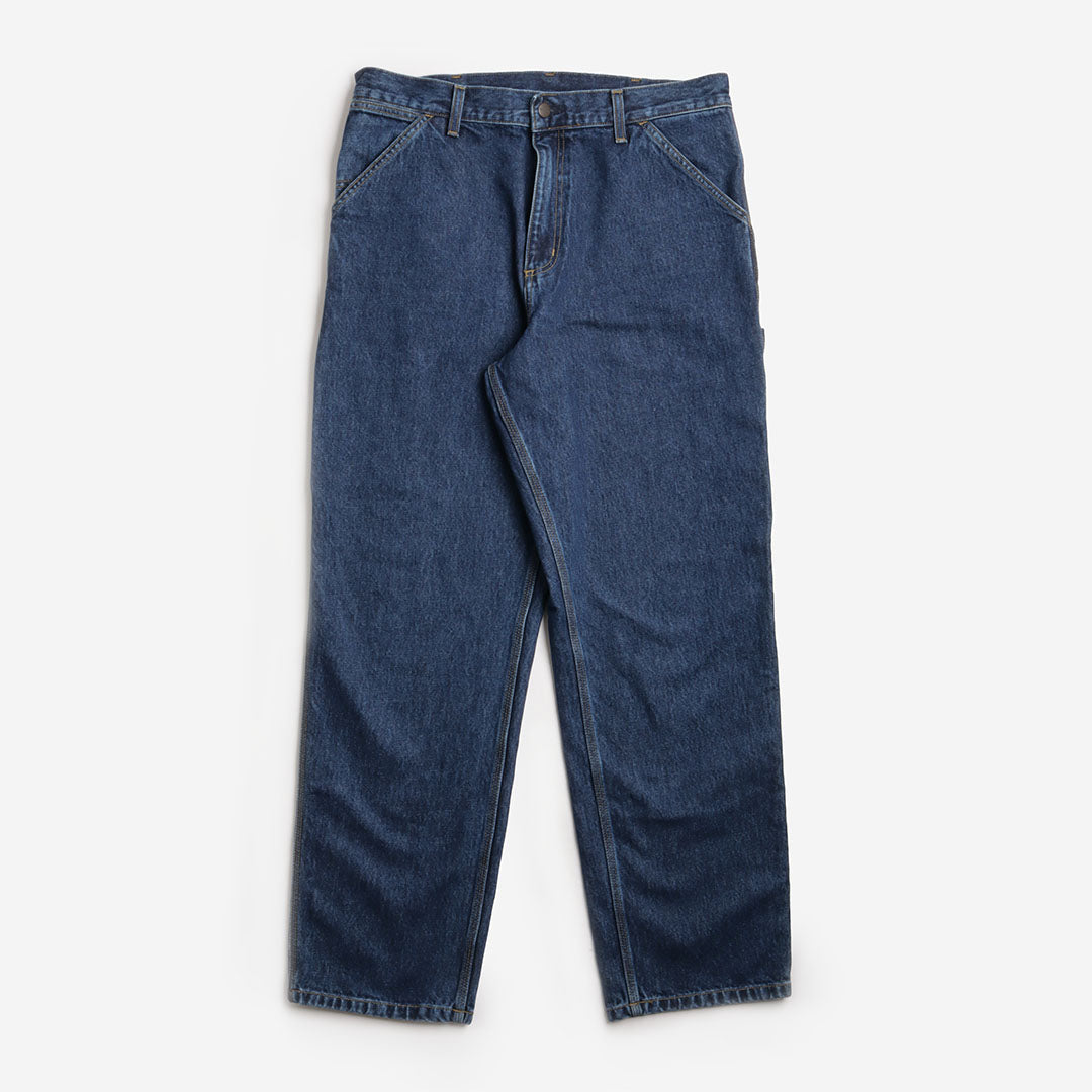 main Carhartt WIP Single Knee Pant, Blue (Stone Washed), Detail Shot 1