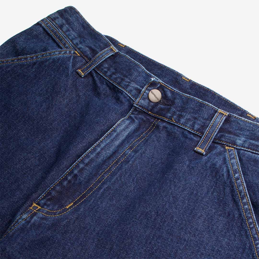 main Carhartt WIP Single Knee Pant, Blue (Stone Washed), Detail Shot 4