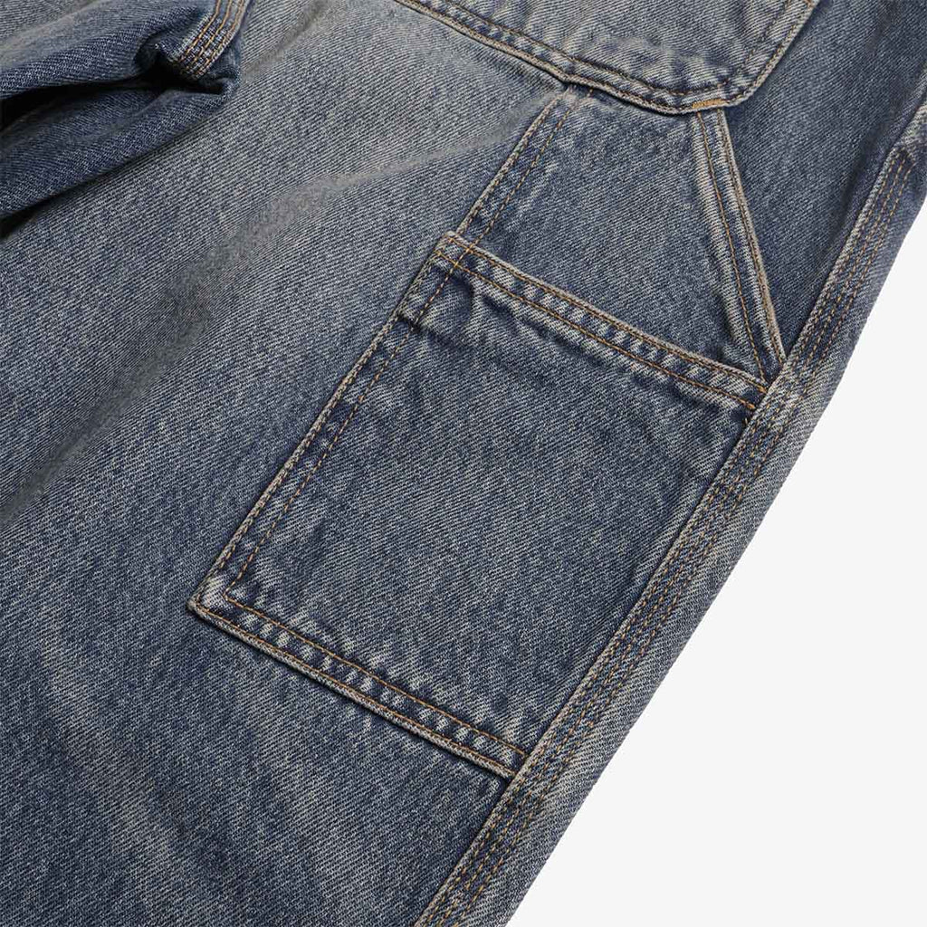 Carhartt WIP Single Knee Pant, Blue (Worn Used Wash), Detail Shot 3