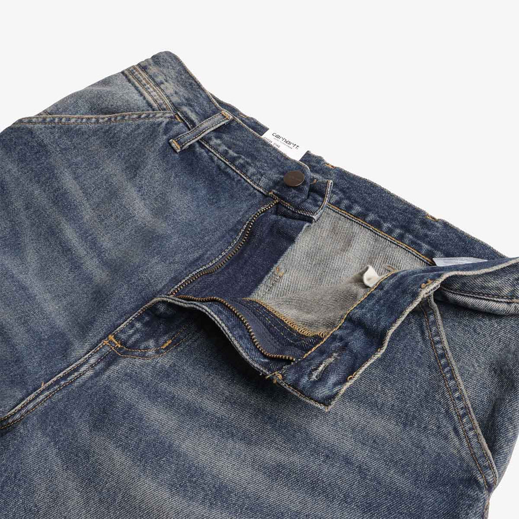 Carhartt WIP Single Knee Pant, Blue (Worn Used Wash), Detail Shot 5