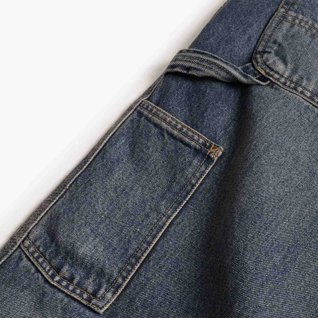 Carhartt WIP Single Knee Pant, Blue (Worn Used Wash), Detail Shot 6