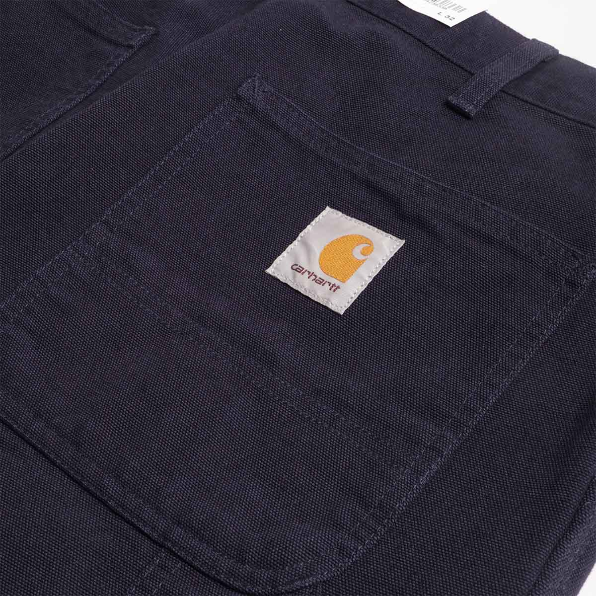 Carhartt WIP Single Knee Pant, Dark Navy (Rinsed), Detail Shot 4