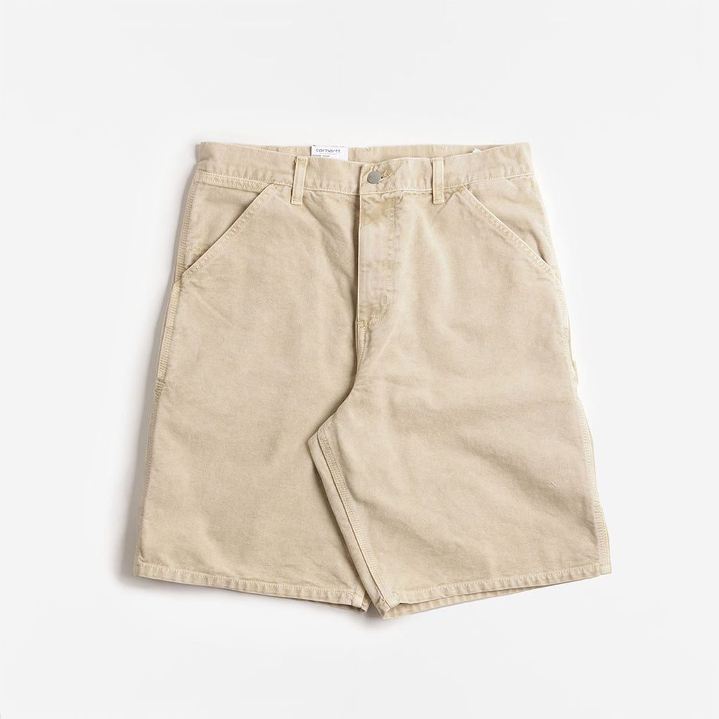 Carhartt WIP Single Knee Shorts, Dusty H Brown (Chalk Wash), Detail Shot 1