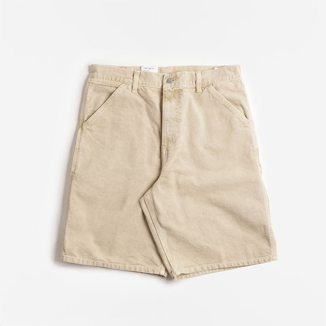 Carhartt WIP Single Knee Shorts, Dusty H Brown (Chalk Wash), Detail Shot 1