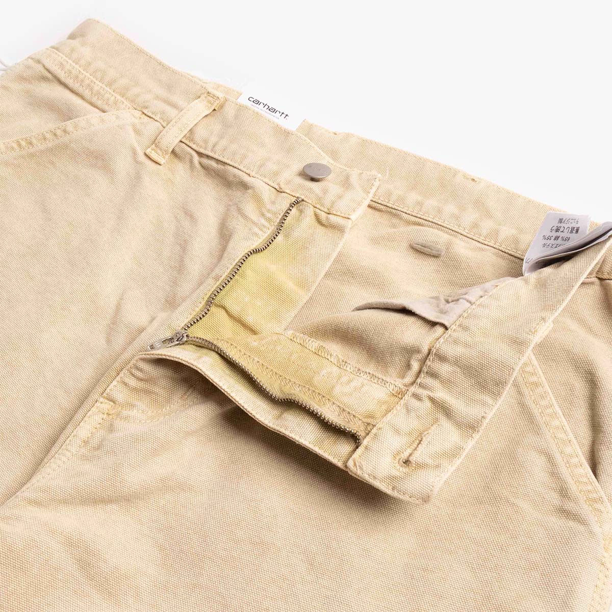 Carhartt WIP Single Knee Shorts, Dusty H Brown (Chalk Wash), Detail Shot 4