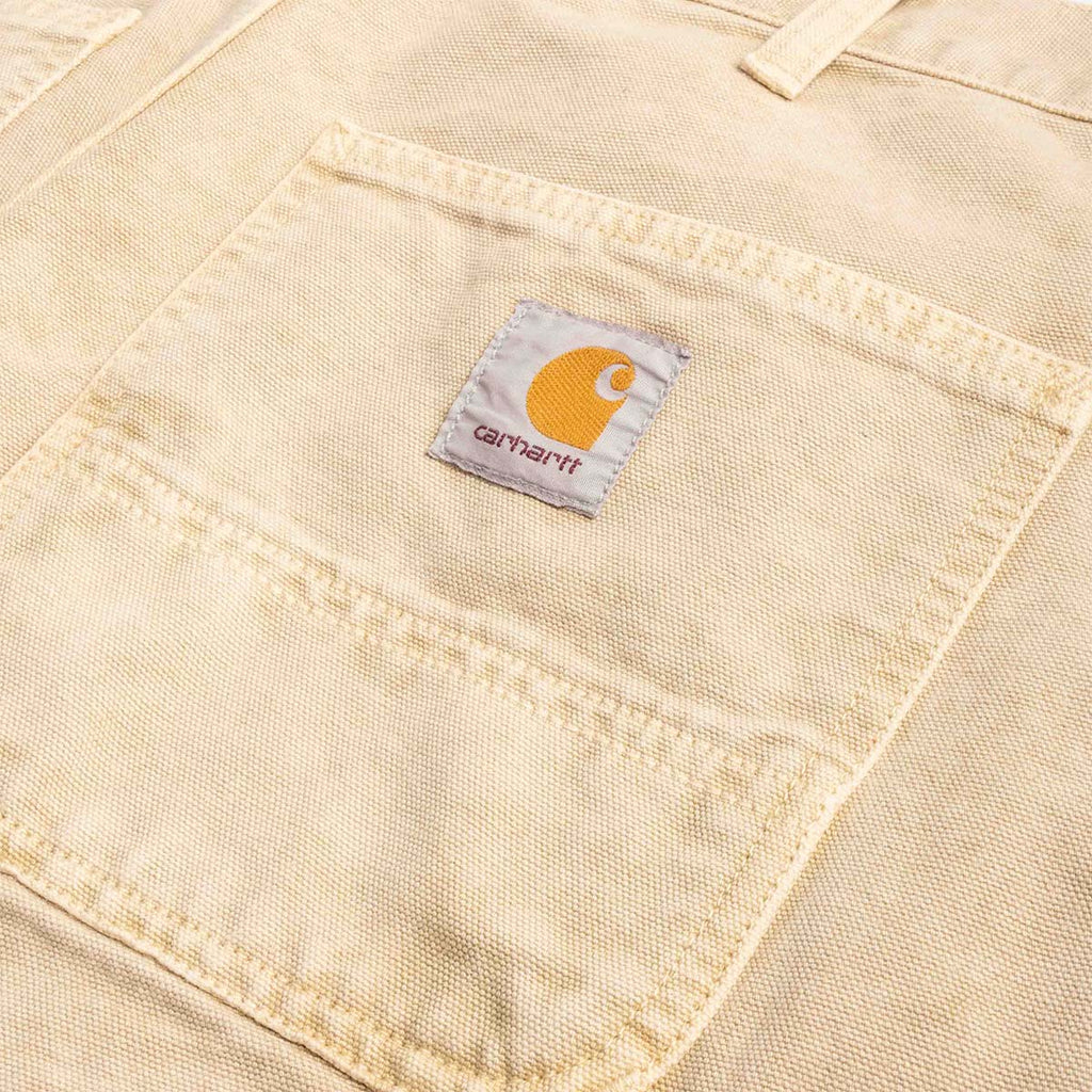Carhartt WIP Single Knee Shorts, Dusty H Brown (Chalk Wash), Detail Shot 5