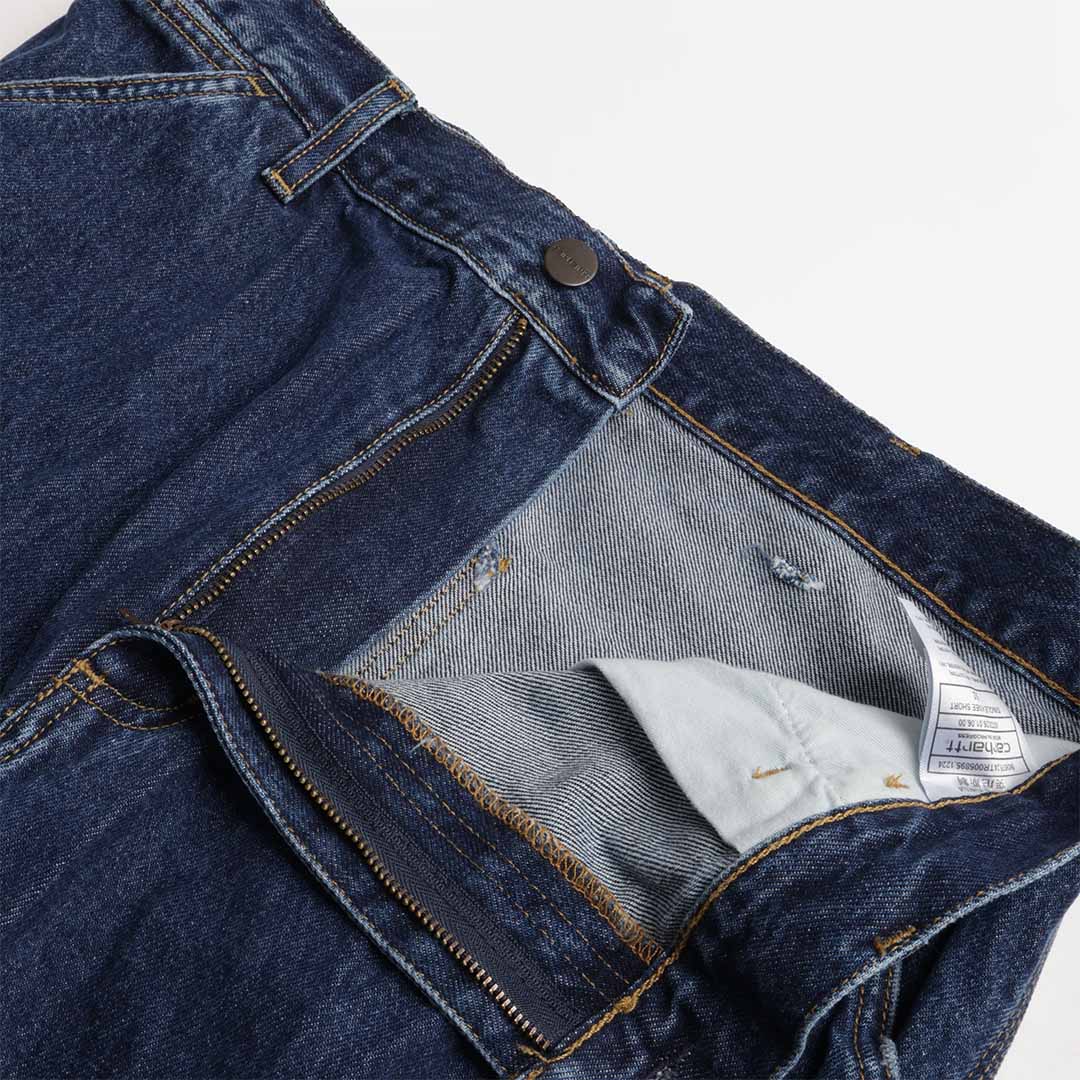 Carhartt WIP Single Knee Shorts, Blue (Stone Washed), Detail Shot 2