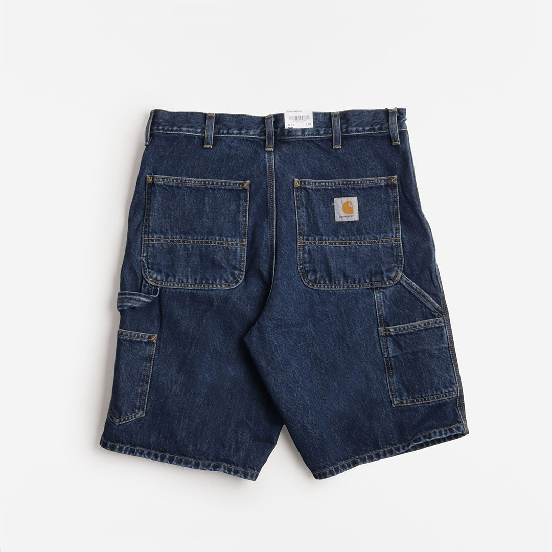 Carhartt WIP Single Knee Shorts, Blue (Stone Washed), Detail Shot 3