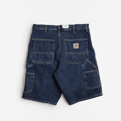 thumbnail Carhartt WIP Single Knee Shorts, Blue (Stone Washed), Detail Shot 3