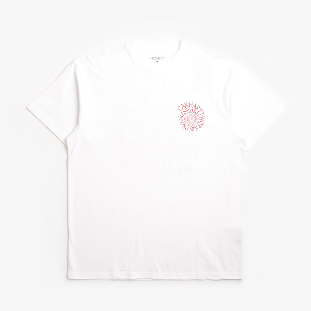 Carhartt WIP Spirals T-Shirt, White, Detail Shot 1