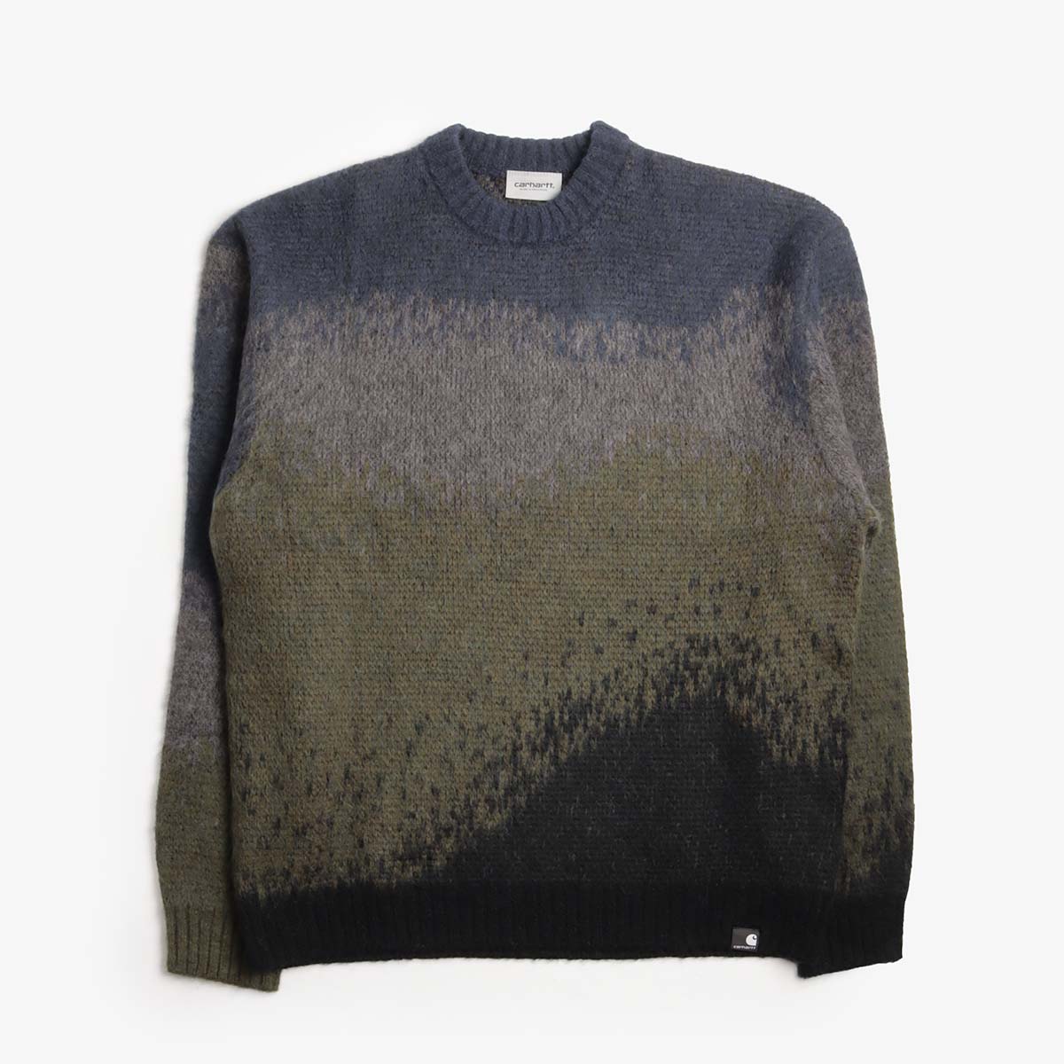 Carhartt WIP Tinley Sweater, Jupiter Stripe, Detail Shot 1