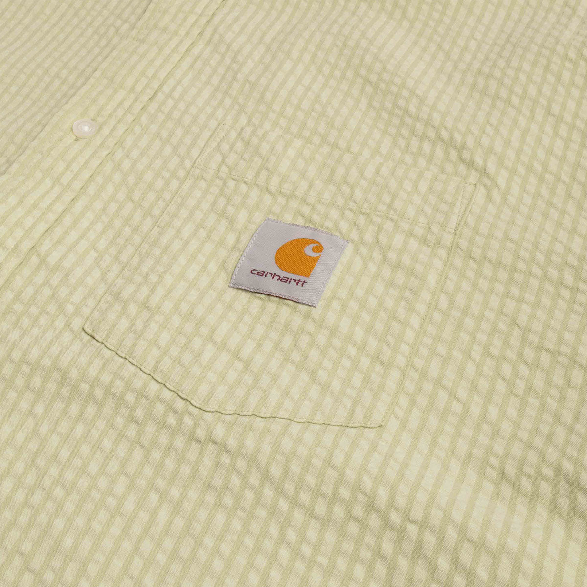 Carhartt WIP Toland Shirt, Toland Stripe Pale Olive, Detail Shot 2
