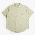 Carhartt WIP Toland Shirt, Toland Stripe Pale Olive, Detail Shot 1