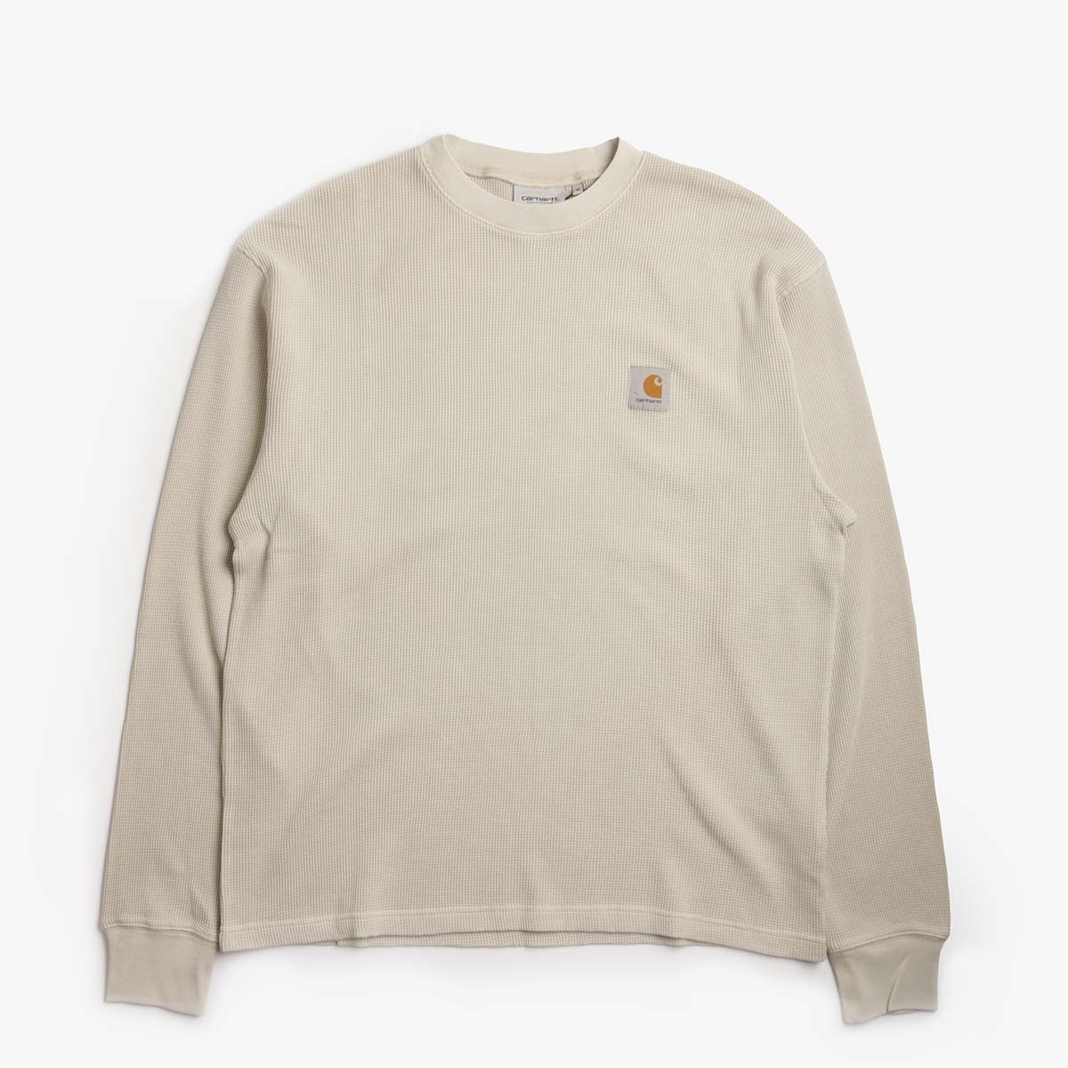 Carhartt WIP Vista Waffle Long Sleeve T-Shirt, Fleur De Sel (Garment Dyed), Detail Shot 1
