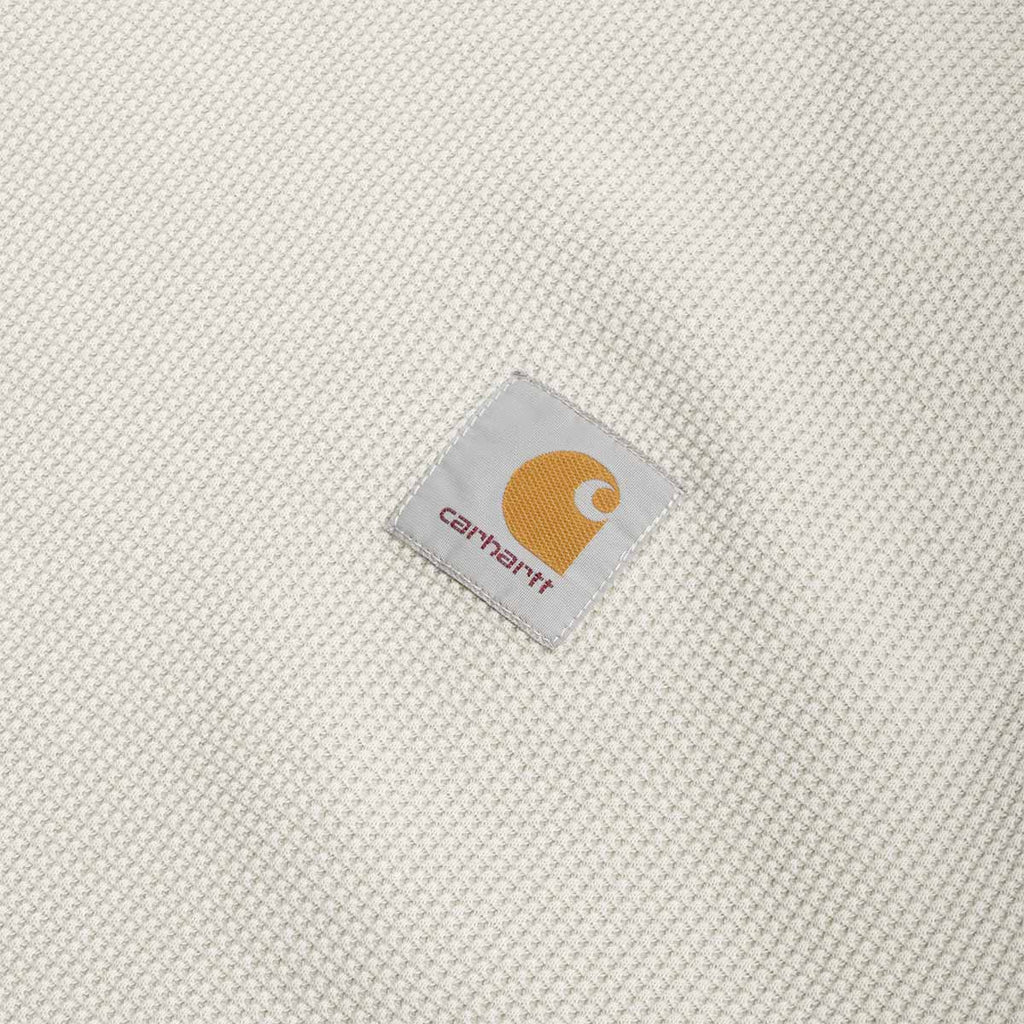 Carhartt WIP Vista Waffle Long Sleeve T-Shirt, Fleur De Sel (Garment Dyed), Detail Shot 3