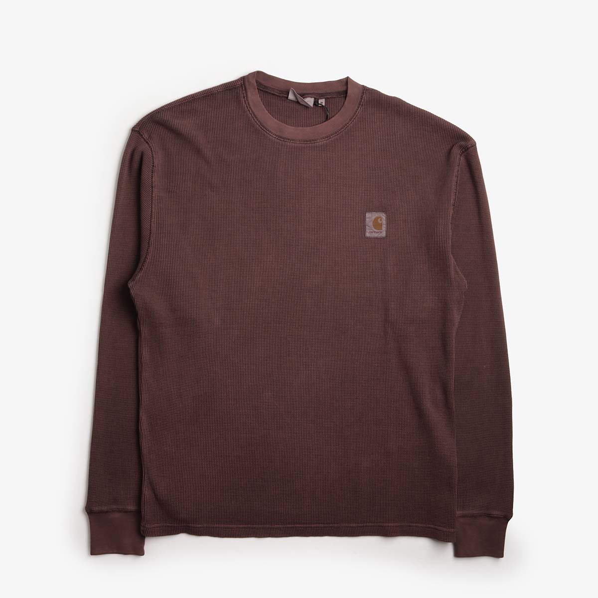 Carhartt WIP Vista Waffle Long Sleeve T-Shirt, Palisander (Garment Dyed), Detail Shot 1